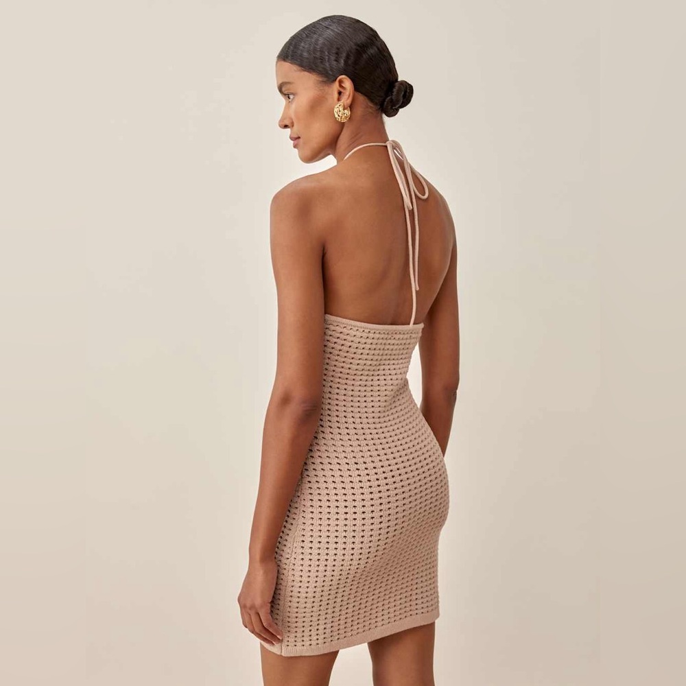 Like New! Reformation Martel Open Knit Mini Dress Size M - Picture 2 of 9